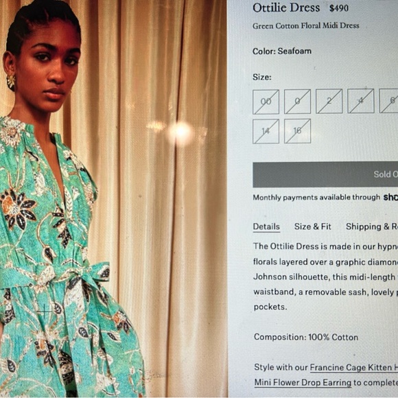 Ulla Johnson Green Midi Dress
